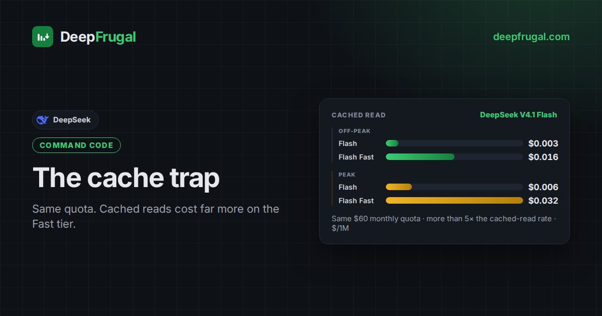 Command Code Flash Fast vs Flash: the cache trap